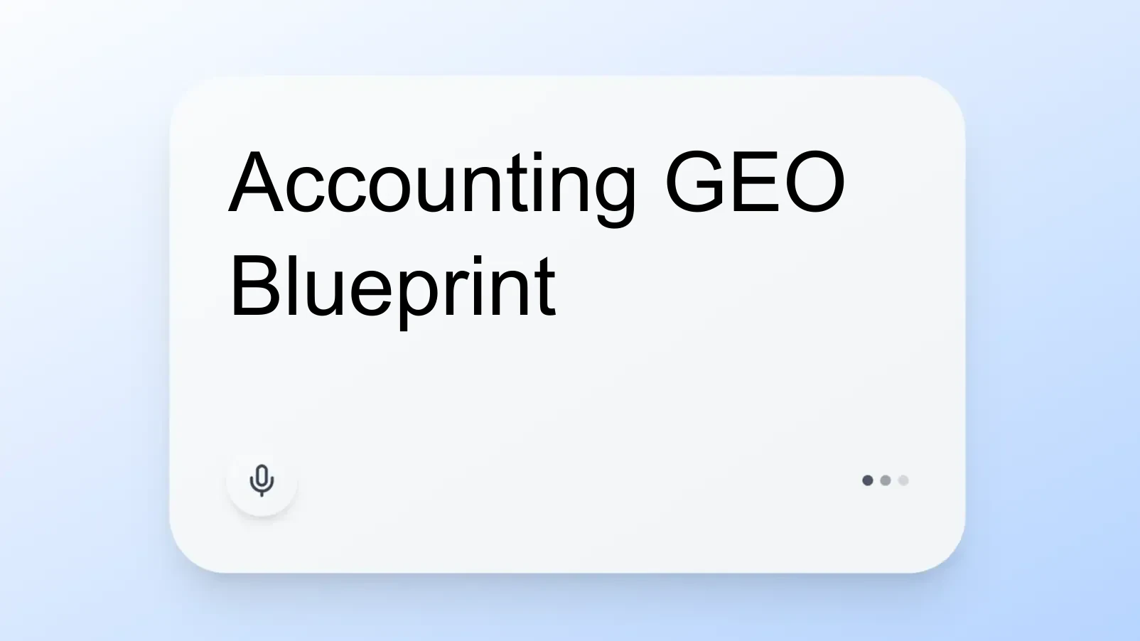 Accounting GEO Blueprint