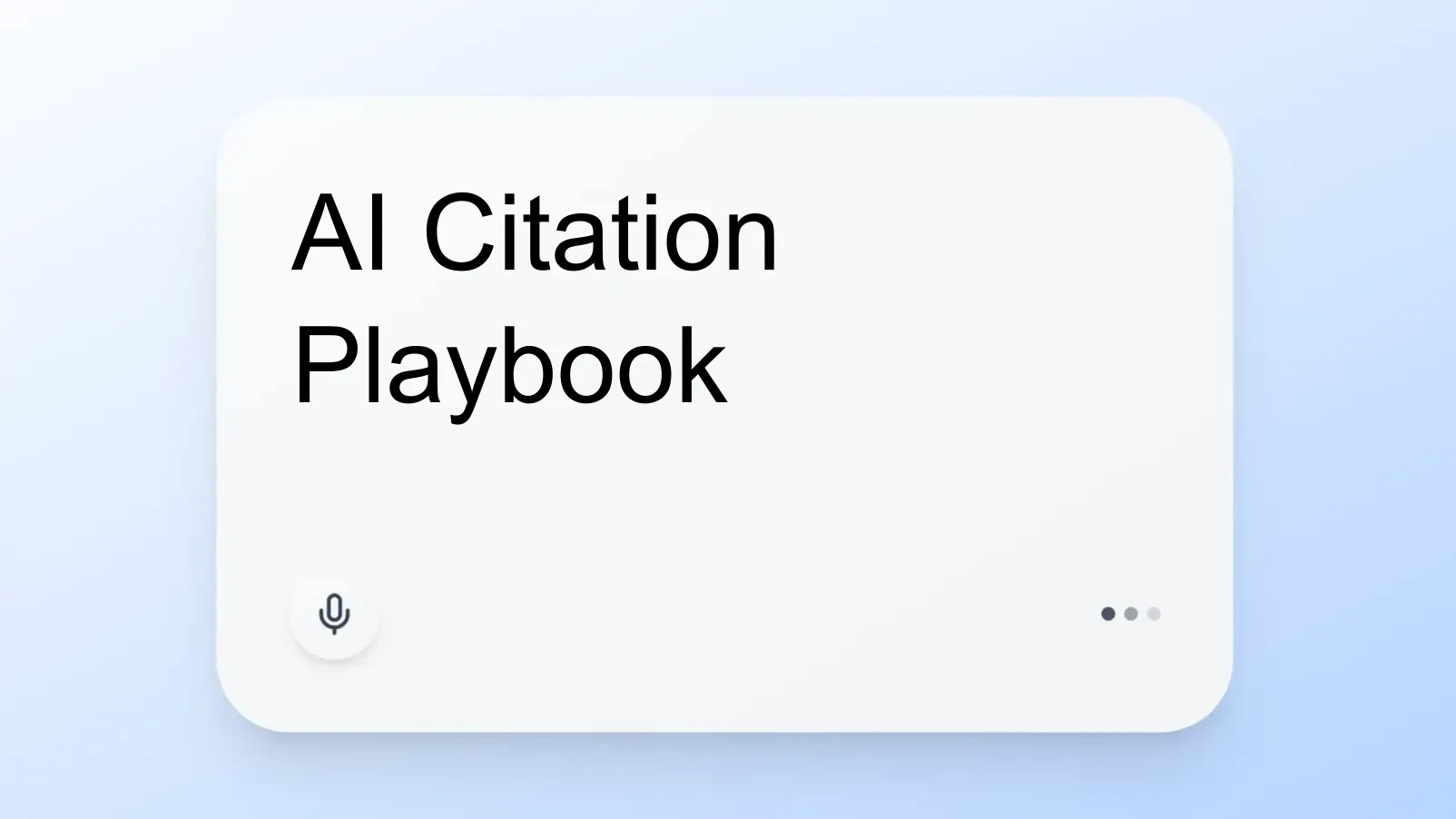 AI Citation Playbook