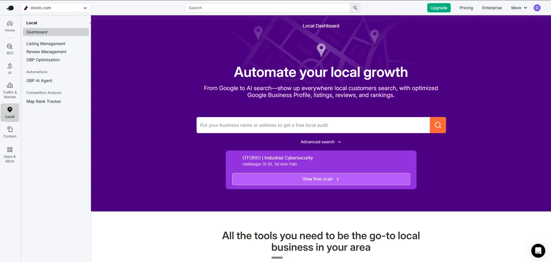 Semrush Local — local listing management and consistency
