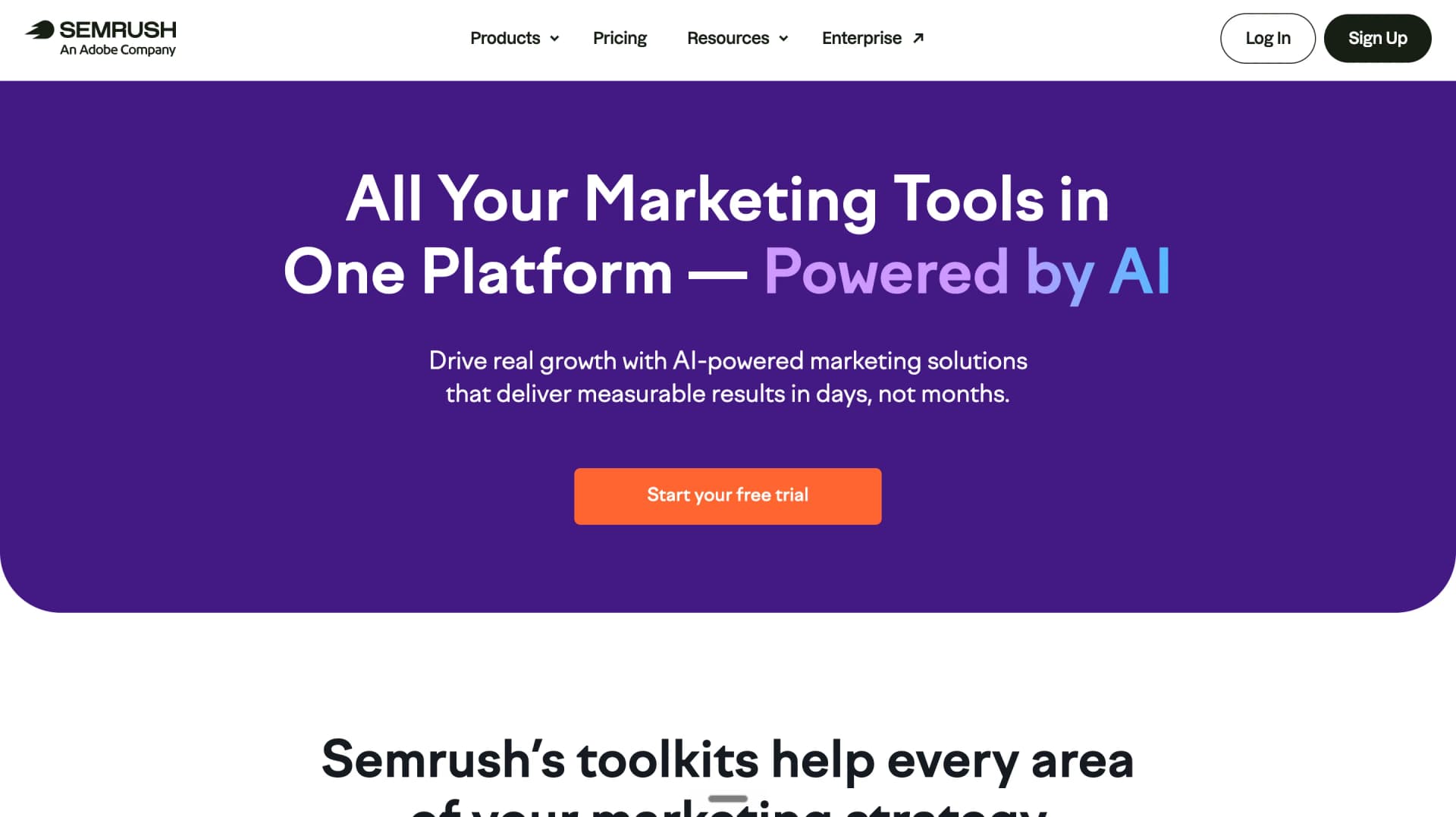 Semrush AI Toolkit - AI search insights inside the Semrush ecosystem