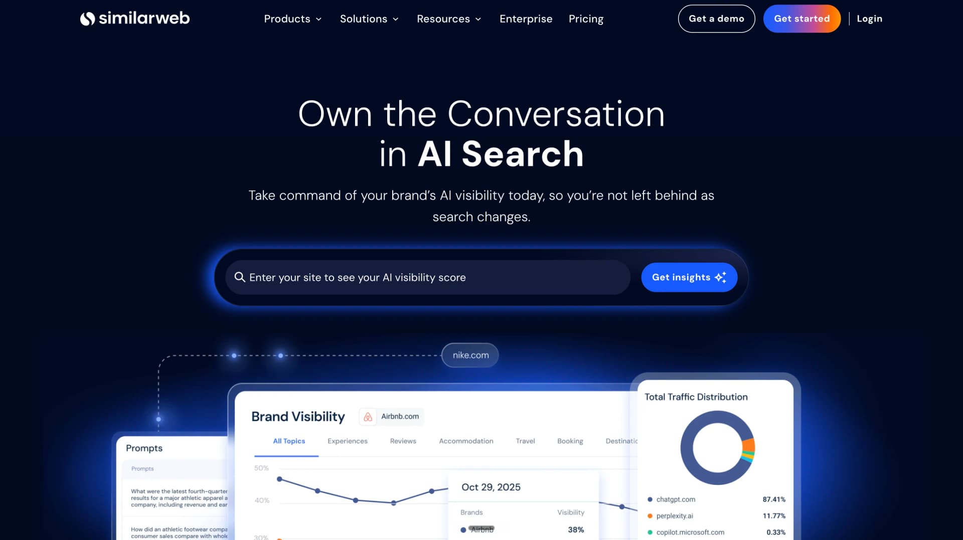 Similarweb AI Visibility - AI search analytics with traffic intelligence