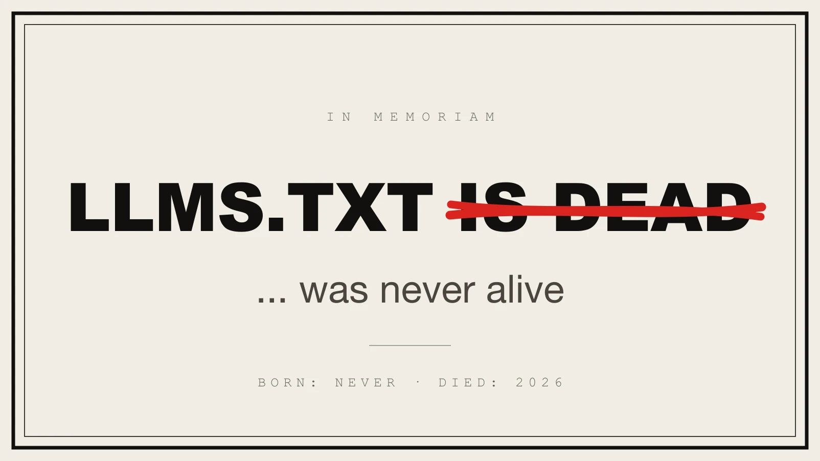 llms.txt, tested