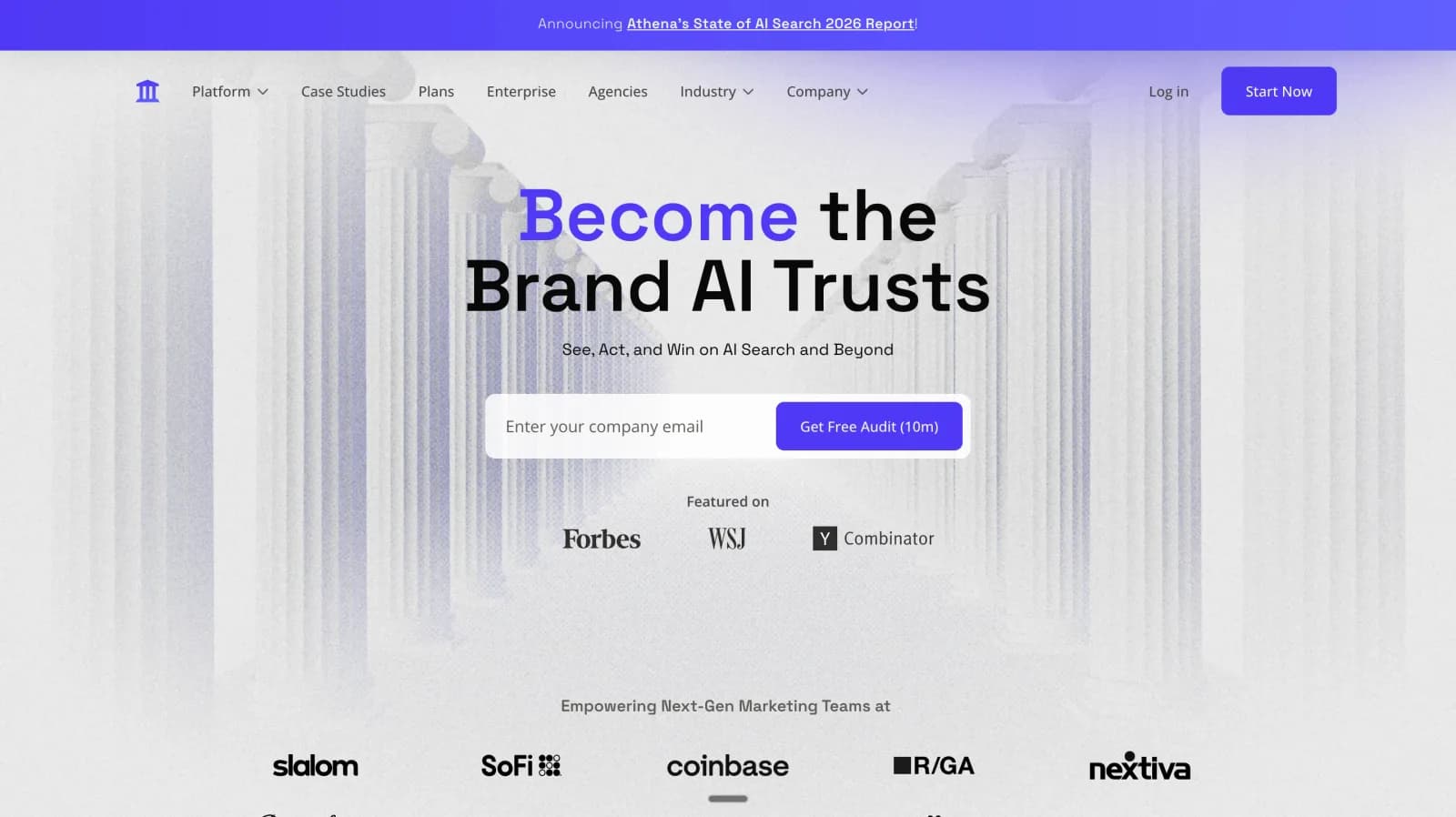 AthenaHQ AI search analytics dashboard for competitor benchmarking and prompt analysis