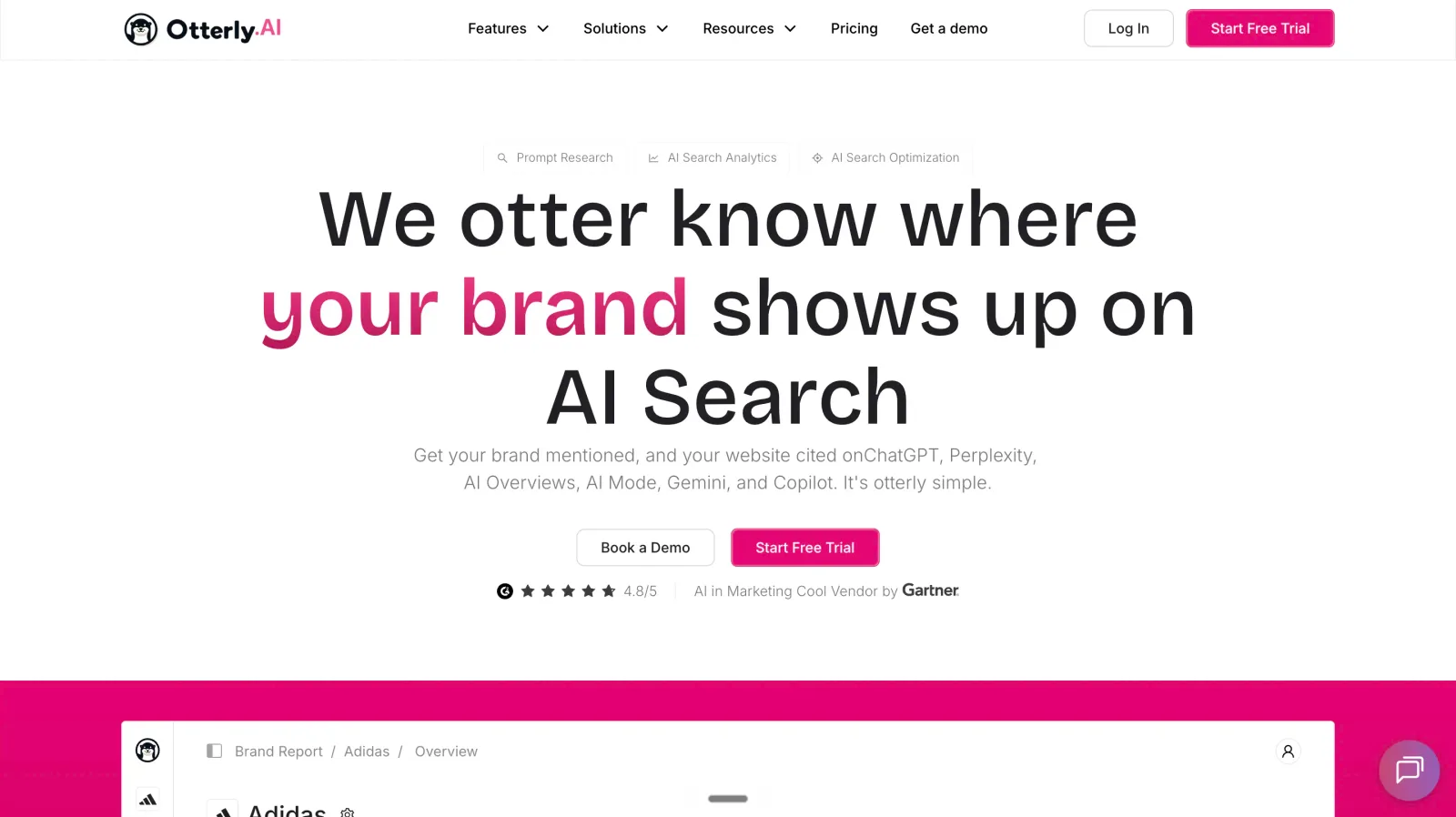 Otterly AI dashboard for tracking brand mentions across AI search engines