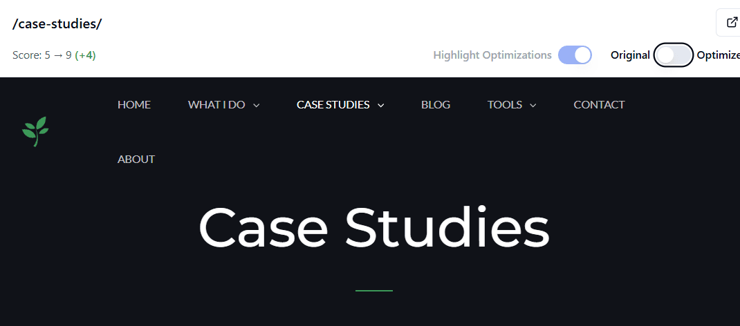 Andre Guelmann's original page before LovedByAI optimization