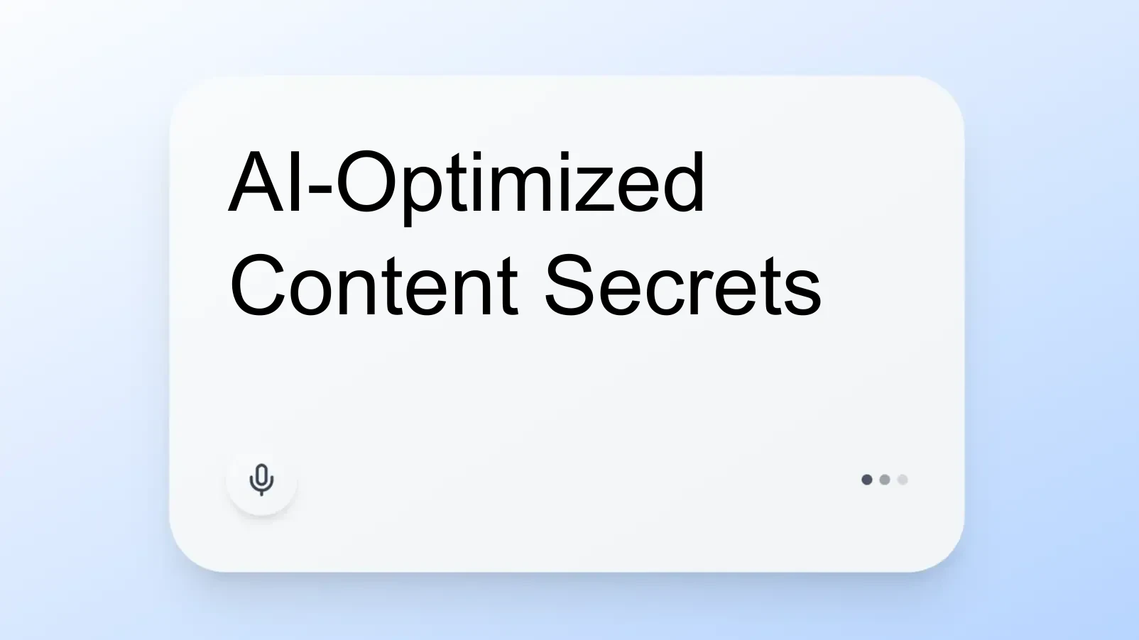 AI-Optimized Content Secrets