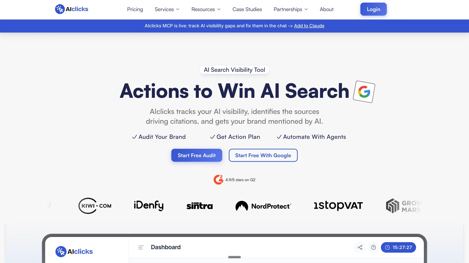 AIClicks - AI referral, citation, and prompt analytics