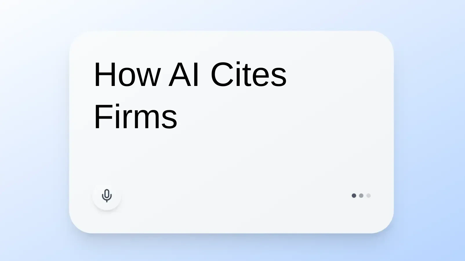 How AI Cites Firms