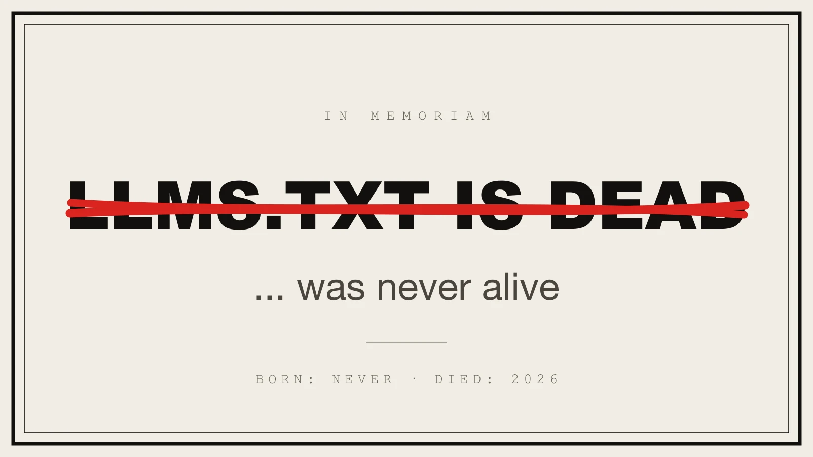 llms.txt, tested