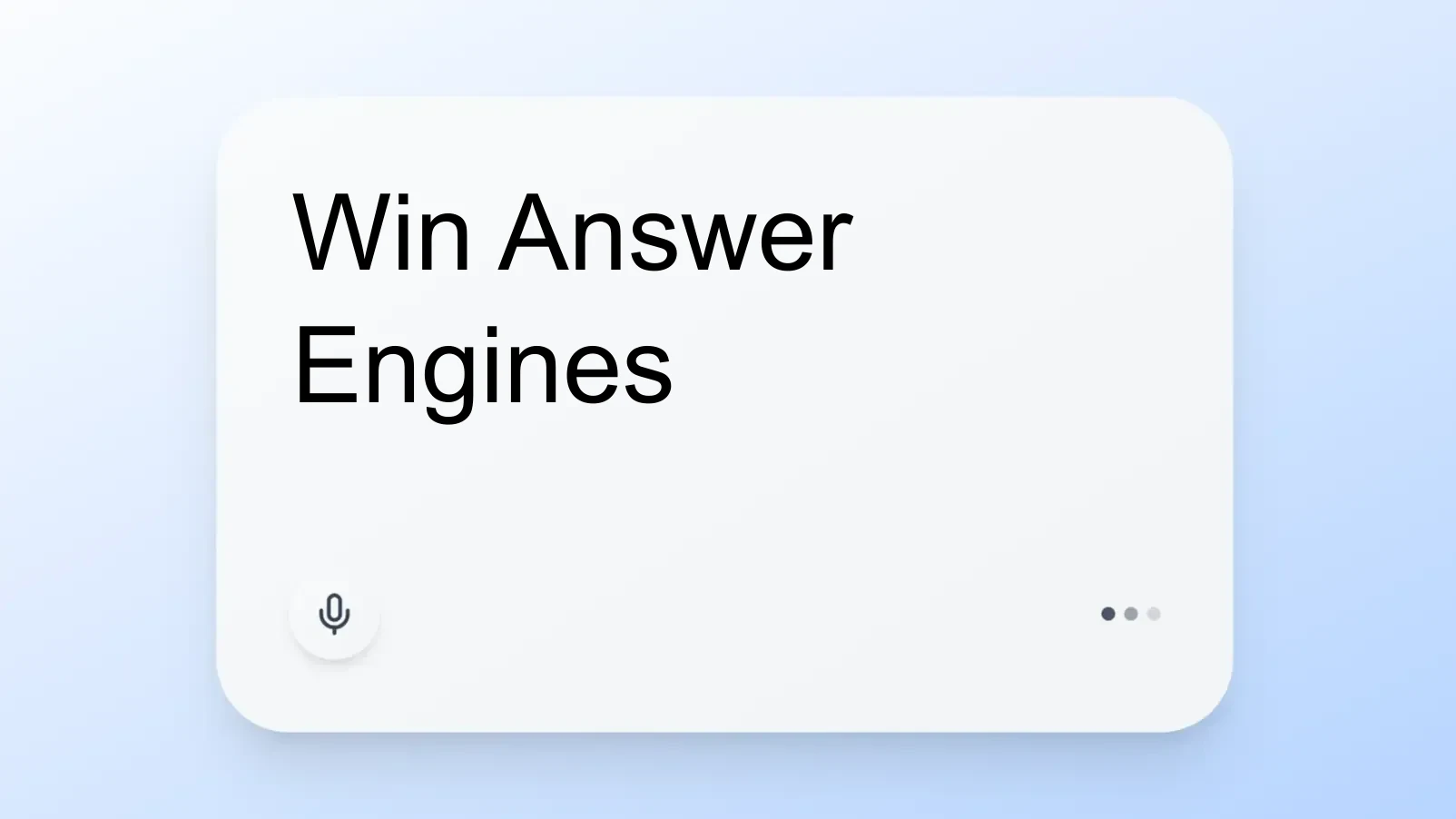 Win Answer Engines