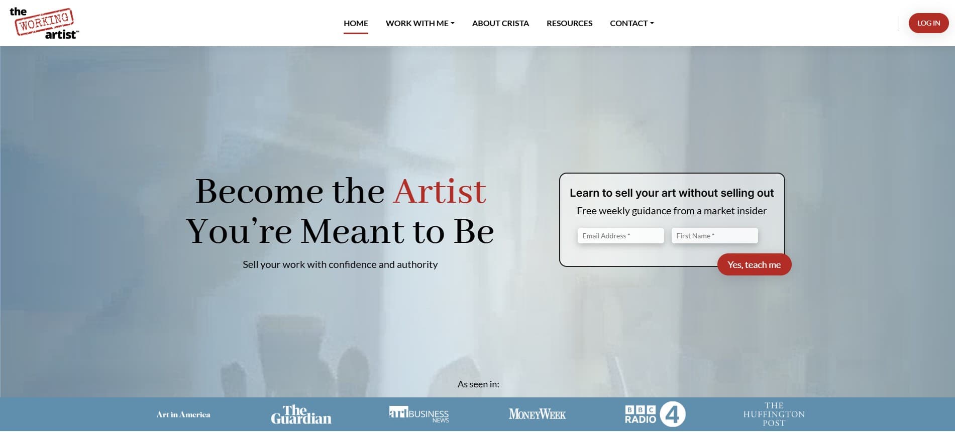 The Working Artist homepage