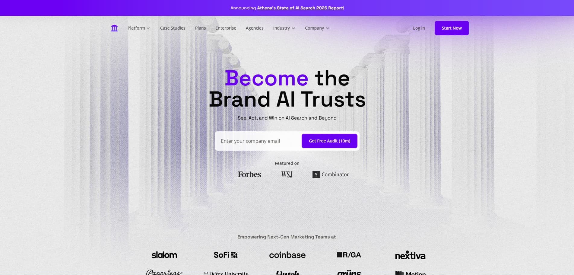 AthenaHQ Ask Athena dashboard