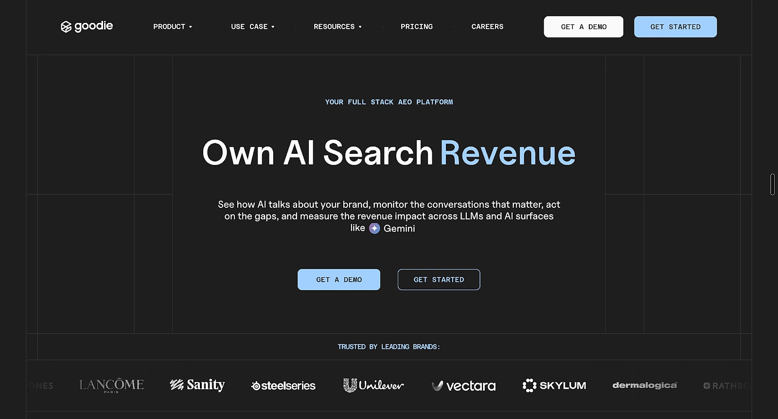 The Goodie AI homepage
