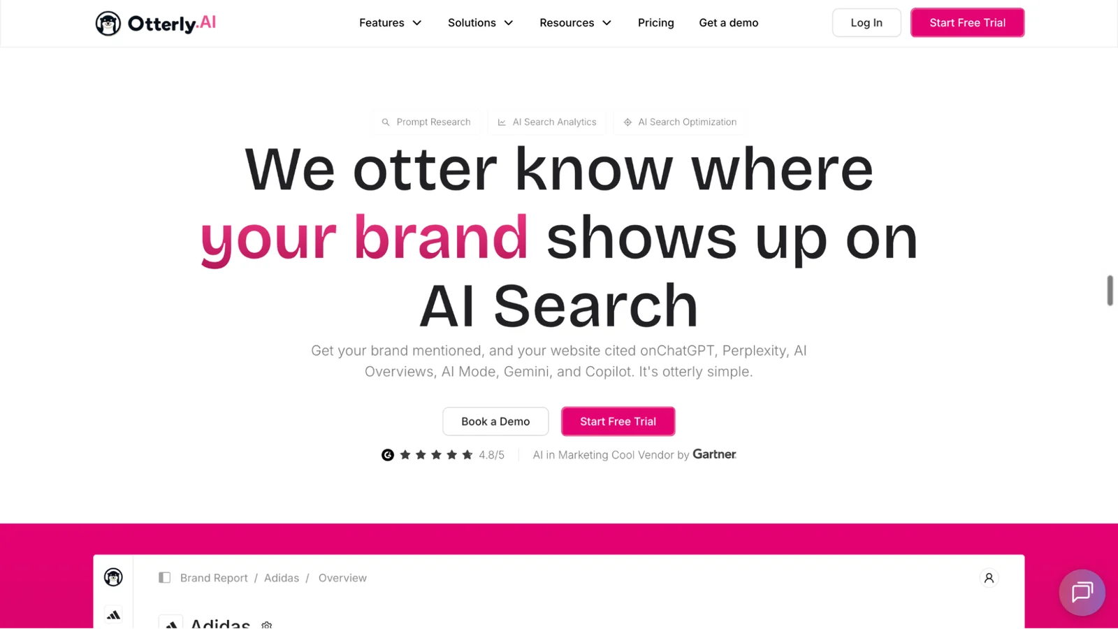 The Otterly AI homepage