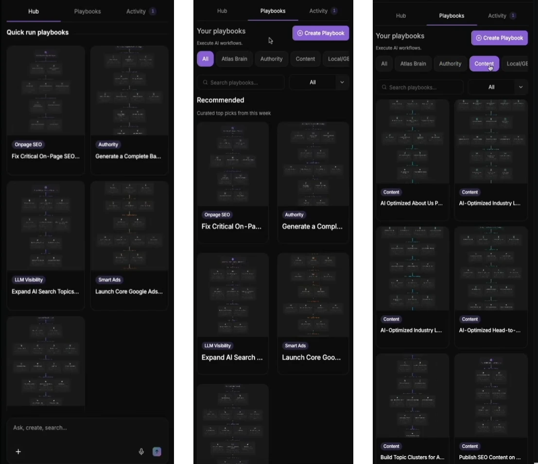 The Search Atlas Playbooks library